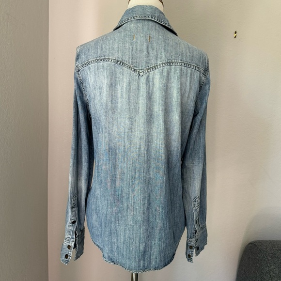 Madewell Snap Button Western Chambray Shirt - Picture 6 of 6